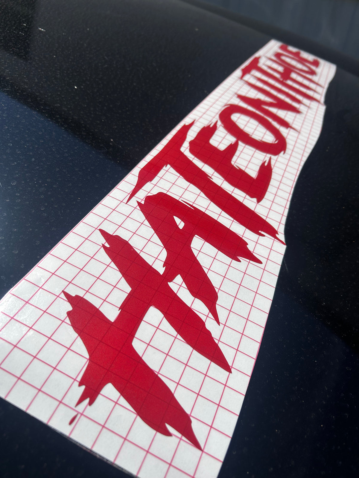 Big 36" Reflective Red Windshield Decal