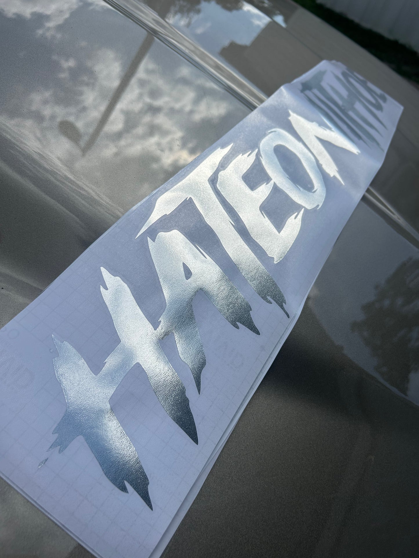 Big 36" Chrome Windshield Decal