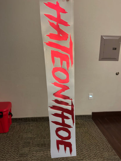 Big 36" Chrome Red Windshield Decal