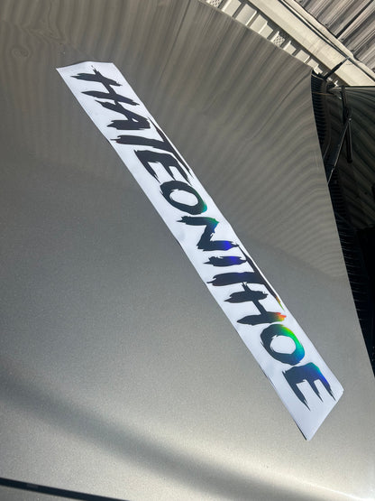 Big 36" Black Holographic Windshield Decal