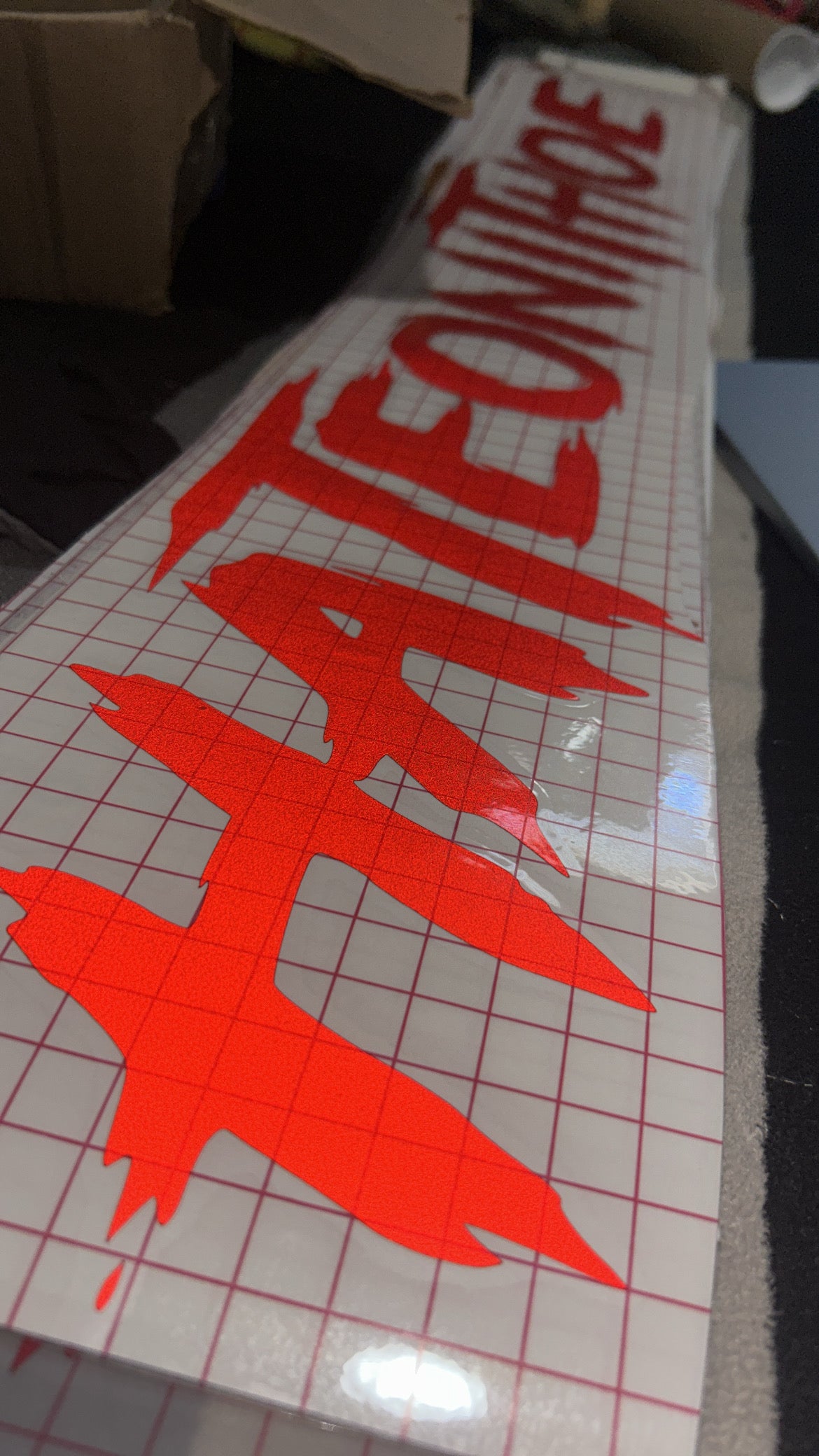 Big 36" Reflective Red Windshield Decal