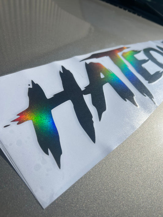 Big 36" Black Holographic Windshield Decal