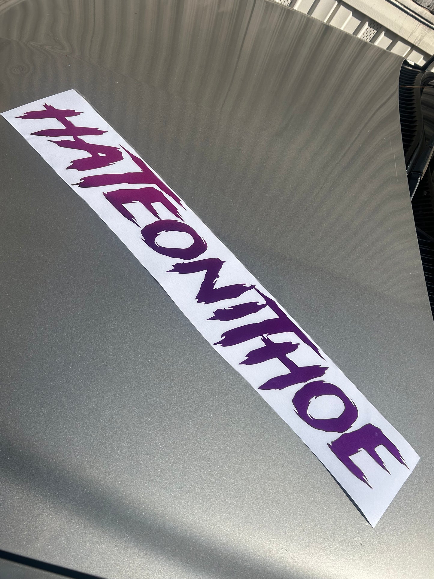 Big 36" Candy Purple Windshield Decal