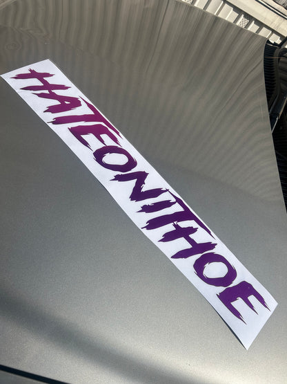 Big 36" Candy Purple Windshield Decal